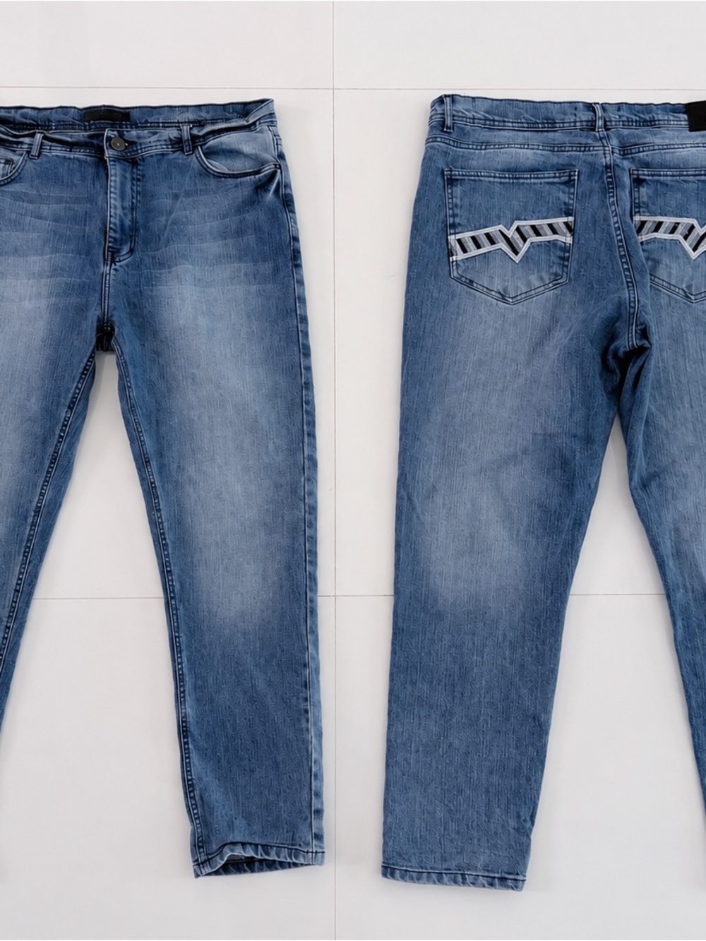 GS-115 Light Wash Straight Leg Jeans Size 36 Y2K Denim